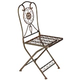 thumbnail of Gartenstuhl Metall Tecla 17921 Metallstuhl Stuhl Garten Vintage Eisen Nostalgie Eisenstuhl Braun Antik