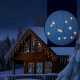 thumbnail of LED Lichtervorhang Eisregen Lichterkette Icicle 259 bernstein LED 11m Außen