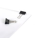 thumbnail of SIGMA Clips para carpetas, metal, 41 mm, negro, 12 unidades