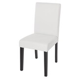 thumbnail of Décoshop26 -Esszimmer-/Küchenstuhl aus mattweißem Kunststoff mit dunklen Holzbeinen modernes Design 04_0002343