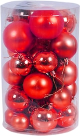 thumbnail of 30tlg. Christbaumkugeln / Weihnachtskugeln rot Ø 4/5/6/7cm