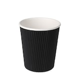thumbnail of DeinPack 500 Riffelbecher schwarz 200 ml doppelwandig  to Go Pappbecher aus schwarzem Kraftkarton  Kaffeebecher