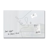 thumbnail of Sigel GL395 Glas-Magnettafel Artverum - Design Line Art - 60 x 40 cm - weiß, schwarz - Sicherheitsglas