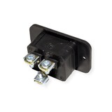 thumbnail of BACHMANN Kaltgeräteeinbaustecker IEC320 C20, schwarz, Thermoplast,Schraubanschluss