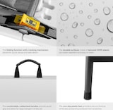 thumbnail of tectake Conjunto de mesa e bancos de campismo PANJA, dobrável e resistente às intempéries, para 8 pessoas, 180x70x74 cm, branco