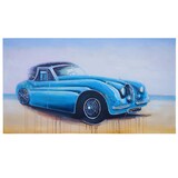thumbnail of Pittura ad olio auto d'epoca, 100% dipinto a mano pittura murale XL, 140x80cm