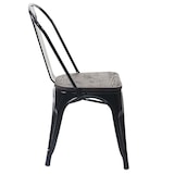 thumbnail of Set di 2 sedie HWC-A73 con seduta in legno, sedia bistrot impilabile, design industriale in metallo impilabile ~ nero