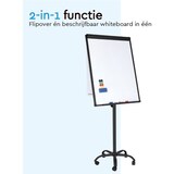 thumbnail of BRASQ Flipover Verrijdbaar Zwart 70x100 cm - Incl. 25 vellen papier, 4 Stiften, 8 Magneten, Wisser - Papierklem en Haken