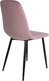 thumbnail of Décoshop26 - Esszimmerstuhl x1 schlichtes Design mit schwarzen Metallbeinen und rosa Samtsitz 10_0002069