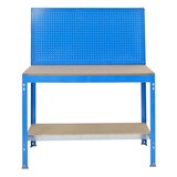 thumbnail of PROREGAL Proregal Werkbank Quick-Buffalo mit Werkzeugwand | HxBxT 84x120x61cm | Traglast 600kg | Blau | Holzplatte