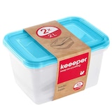 thumbnail of Keeeper - 2er Set Lunchboxen à 2 Liter, Modell Fredo Fresh, transparent blau