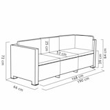 thumbnail of SP Berner Set de Muebles de Jardín y Terraza Diva Tropea Color Grafito Sofá 3 Plazas, 2 Sillones y Mesa de Centro