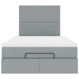 thumbnail of vidaXL Ottoman-Bett mit Matratze & LEDs Hellgrau 120x190 cm Stoff