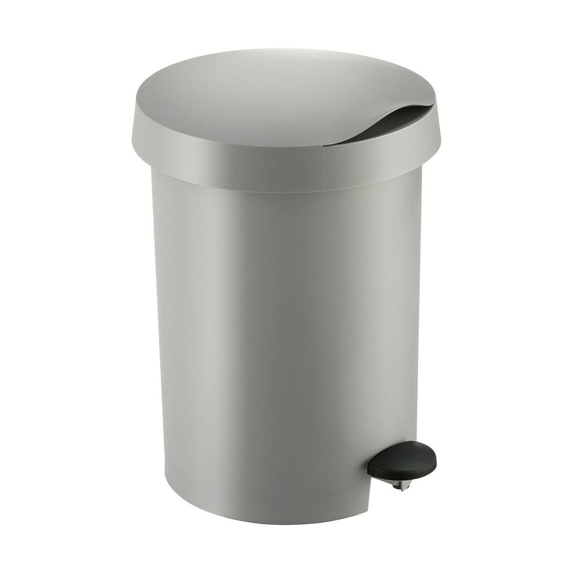 Tritt-Abfalleimer 5 Liter - Kunststoff - Grau metallic