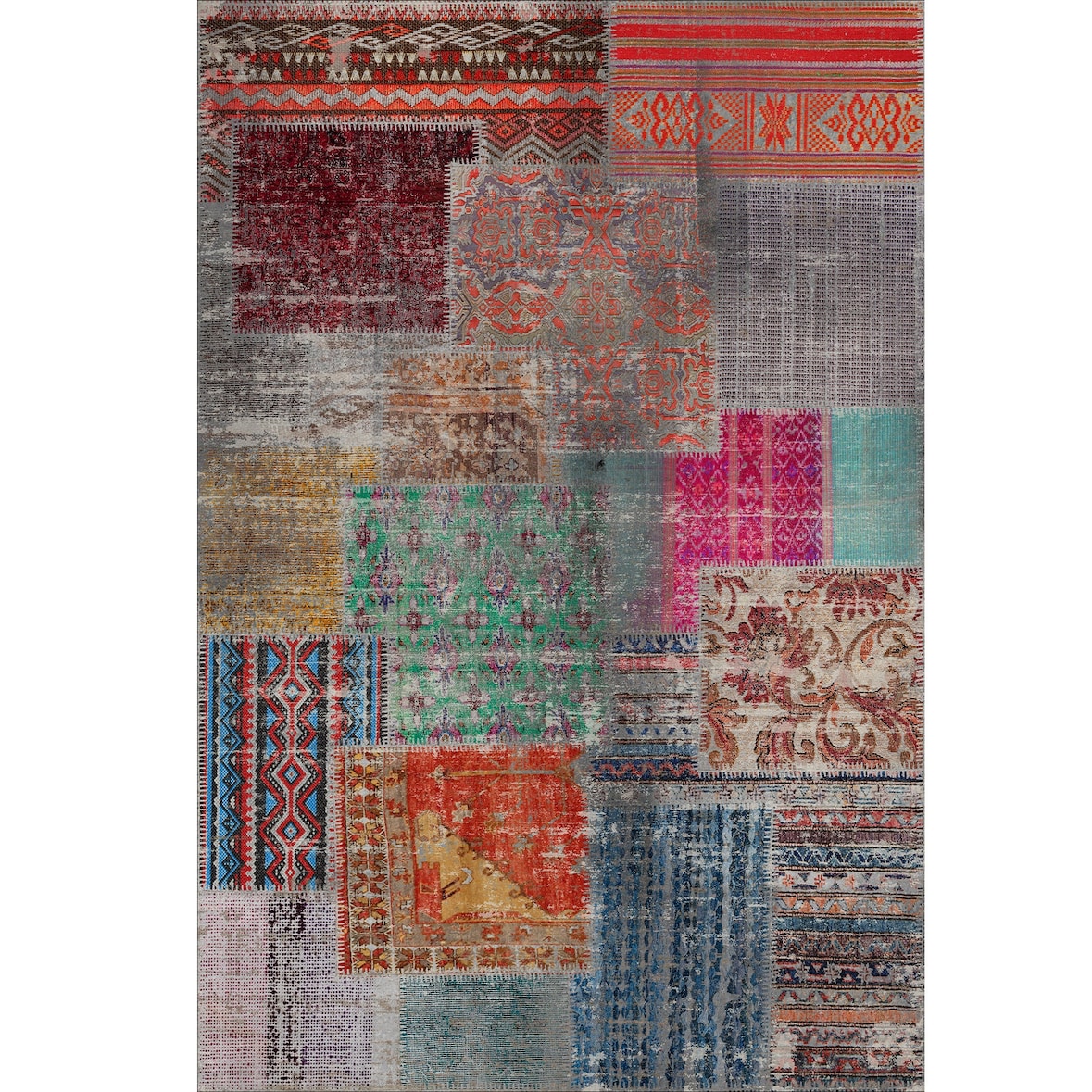 Denise Bedruckter 80x300 Teppich Chenille-Druck Maschinell Hergestellt