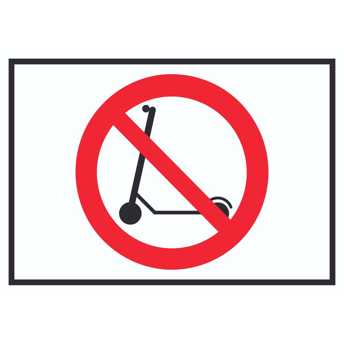 E- Scooter Abstellen verboten Symbol Schild Elektro -Tretroller Roller A3 (297x420mm)