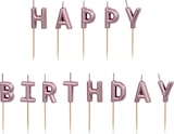 thumbnail of Geburtstagskerzen Happy Birthday 2,5cm - 13 Buchstabenkerzen Schriftzug Geburtstag Kuchenkerzen Tortenkerzen Partydeko Tortendeko Kuchendeko Rosegold