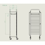 thumbnail of Skyrainbow Tablettwagen, 15x GN1/1