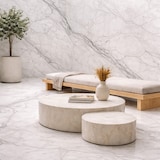 thumbnail of Panel decorativo efecto mármol gres porcelánico set de 6 piezas 4,3 m2 revestimiento de pared PVC en UV 120x60 Mármol Blanco