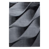 thumbnail of Carpetsale24 Teppich Wohnzimmer Moderne Abstrakt Wellen Design Schwarz - Grau 80 x 300 cm - Kurzflor, Schlafzimmer, Esszimmer, Küche