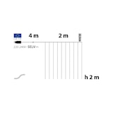 thumbnail of Rideau lumineux effet chute de neige 200xH200cm 400 LED blanc chaud 4 Canaux Timer Lotti