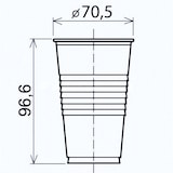 thumbnail of 200x Trinkbecher weiß 0,2 l 200 ml PP O 70 mm