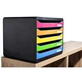 thumbnail of Exacompta 308798D 1x BIG-BOX PLUS QUER MAXI mit 4 Schubladen - Regenbogen