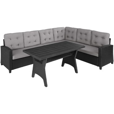tectake Conjunto de rattan CATANIA  Preto