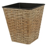 thumbnail of 3 Blumentöpfe 12-18cm Kunststoff eckige Pflanzgefäße Blumenübertöpfe Aussenbereich & Innenbereich Blumentopf Pflanzentopf Garten Deko Braun