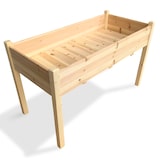 thumbnail of IvoQ Verhoogde Plantenbak – FSC Hout – Houten Kweekbak – Weerbestendig – 126x60x76 cm – Voor Balkon & Tuin