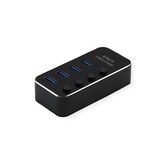 thumbnail of Hub per notebook ROLINE USB 3.2 Gen 1, 4 porte, commutabili singolarmente, nero