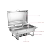 thumbnail of METRO Professional Chafing Dish / Chauffe-plats SBD-100L, Acier inoxydable, GN 1/1, 9 L, avec couvercle