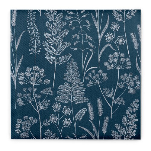 Airlaid Serviette Benjamin in Blaugrau 40 x 40 cm, 50 Stück - Mank - Gräser Sträucher Herbst