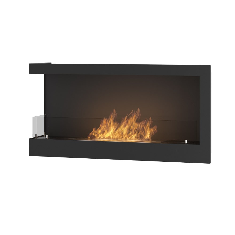 Corner 900 Left SimpleFire eingebauter Bioethanol-Kamin mit Glas