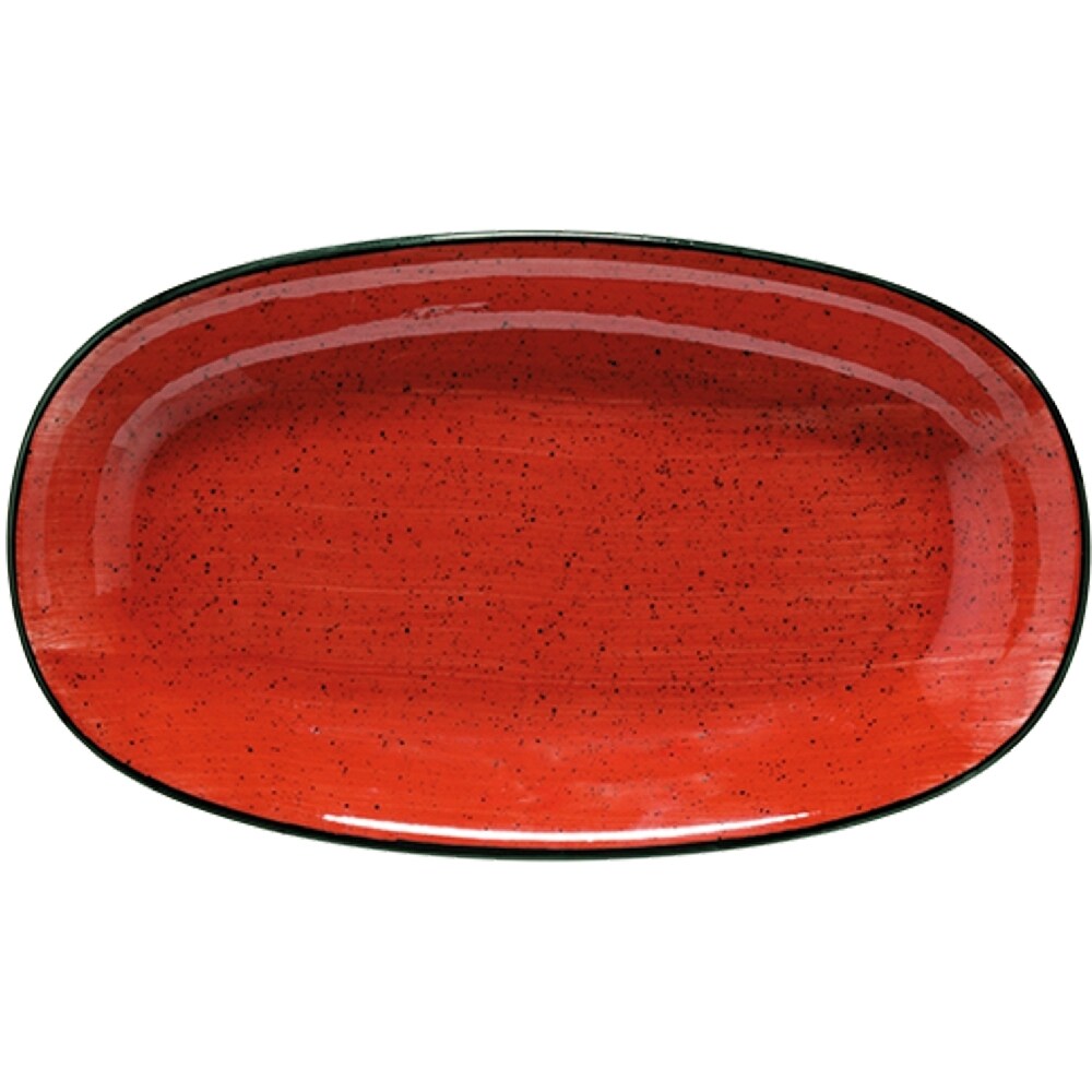 6 x Aura Passion Gourmet Platte oval 34x19cm * -  Bonna Premium Porcelain