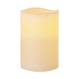 thumbnail of LED Stumpenkerze Big XL Echtwachs flackernd Timer H: 15cm D: 10cm creme