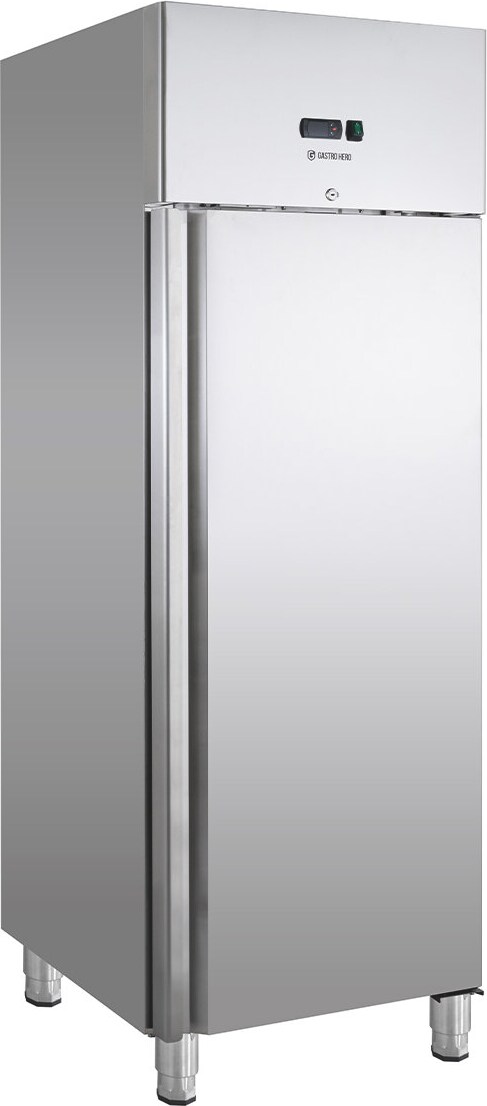 GastroHero Gastronomie Tiefkühlschrank ECO 600 GN 2/1 – 600L, 3 höhenverstellbare Böden, Edelstahl, abschließbar