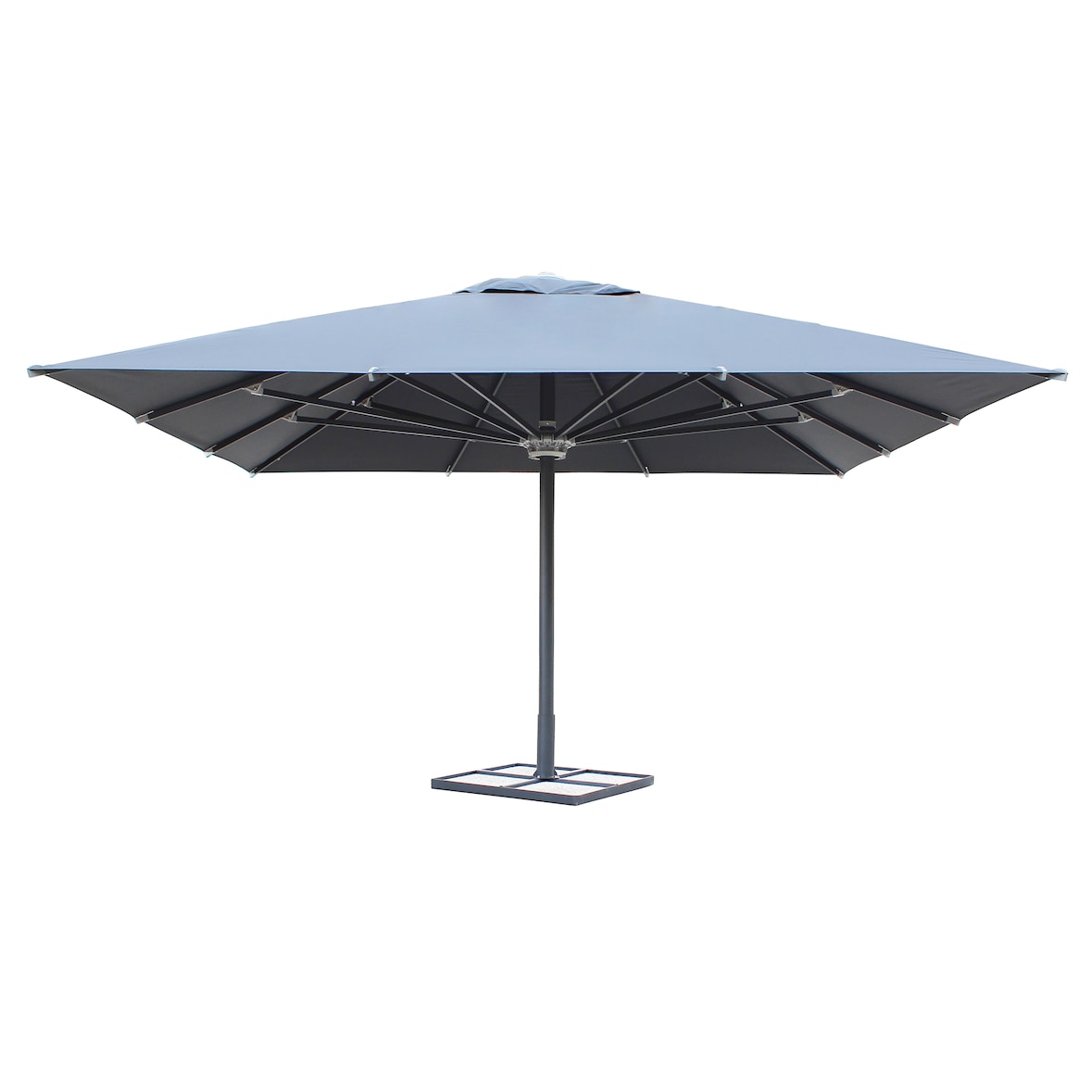 BS COM Ombrellone da Giardino 5x5 palo centrale in alluminio 500x500x475 cm Antracite