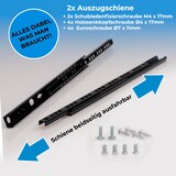 thumbnail of Schubladenschienen 2 STÜCK 1 Paar SCHWARZ Teilauszug Schubladenauszug Rollenauszug Kugelauszug 470mm
