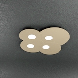 thumbnail of Toplight Plafoniera da soffitto rotonda 4 luci Cloud con attacco GX53, struttura colore sabbia, design moderno 49x48x3cm