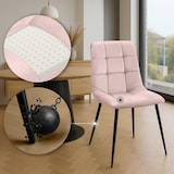 thumbnail of Set van 4 eetkamerstoel Tilde roze/Fluweel