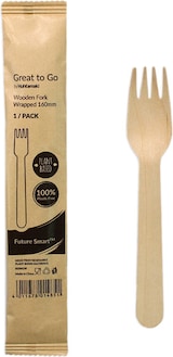 thumbnail of MONOUSO - Forchetta di Legno Imbustata 16cm (500 Pezzi)