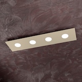 thumbnail of Luminária de teto retangular Toplight Area de 4 luzes com encaixe GX53, estrutura cor areia, design moderno 80x20x3cm