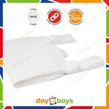 thumbnail of DayBays 1000 Stk. Hemdchentragetaschen 30+20x60 cm HDPE weiß geblockt, reissfest