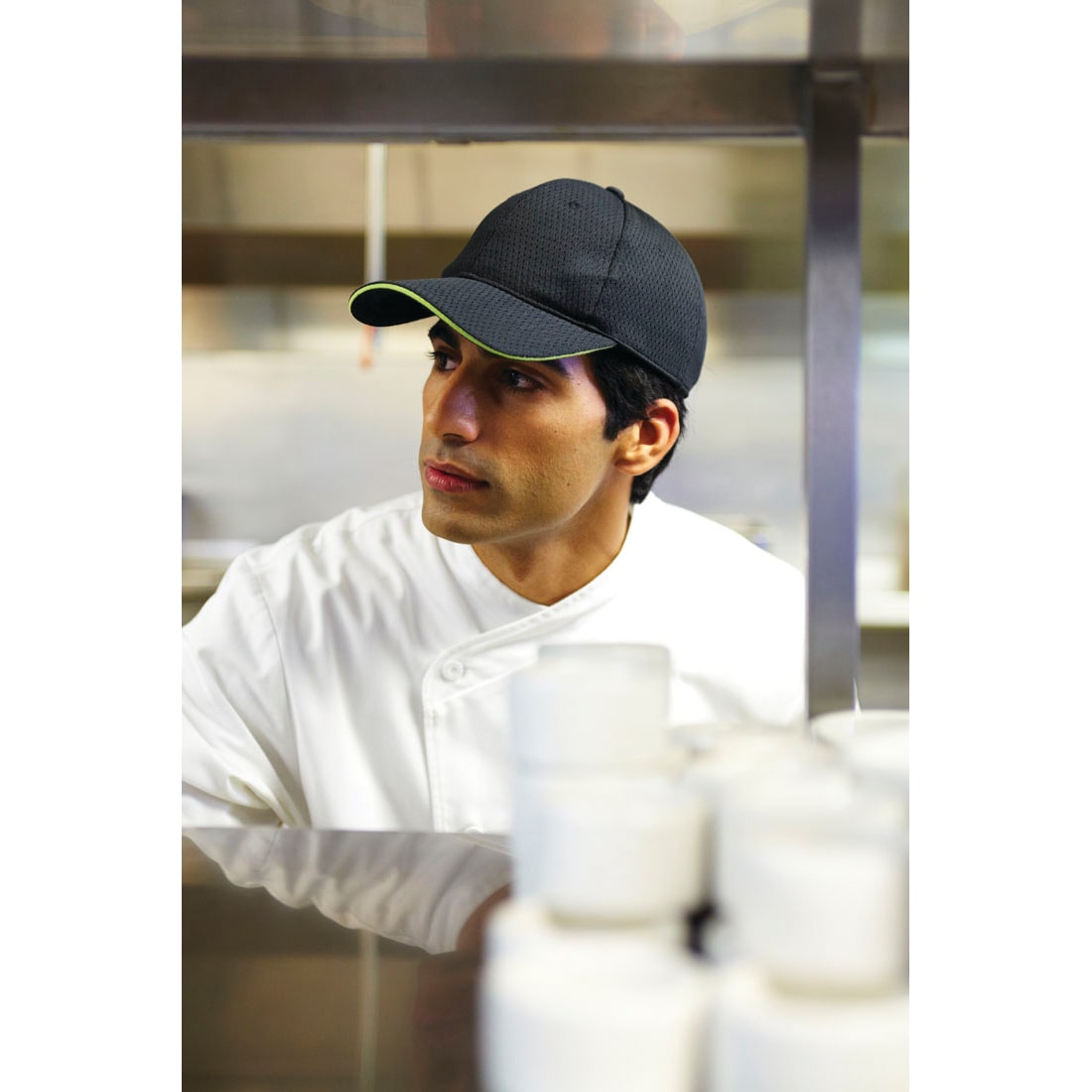 Chef Works® BASEBALL CAP Cool Vent (farbiger Saum) Artikel BCCT - Grün