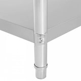 thumbnail of Table de Travail Inox 100x70cm avec Rebord et Étagère - Haute Capacité - Equipementpro