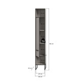thumbnail of Bagno Hochschrank Bad 1 Tür 2 Fächer hellgrau, cremefarben.