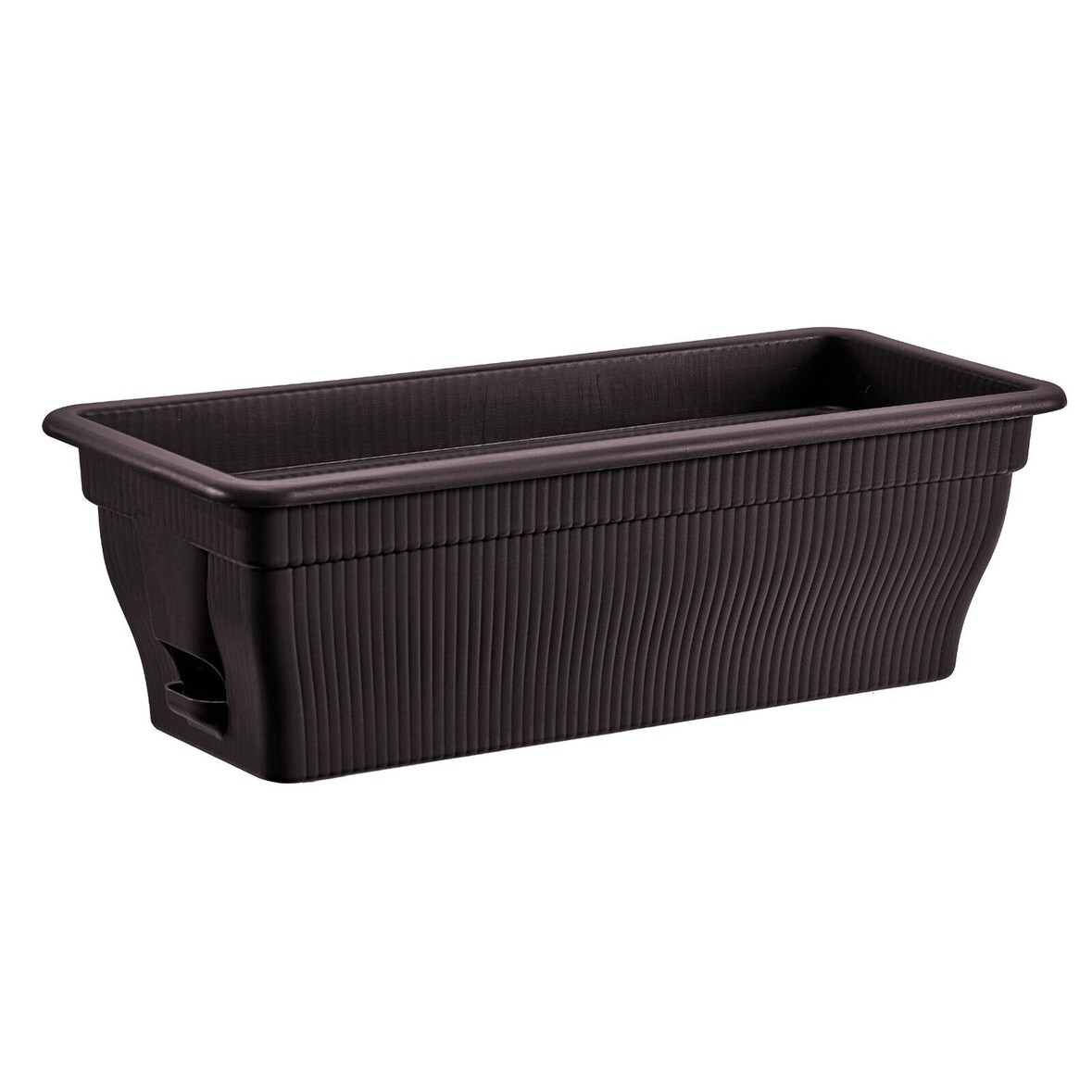 Balkonkasten mit Wasserspeicher 12,18,25 Liter Pflanzkasten für Balkon 4 Farben 12 dunkelbraun