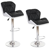 thumbnail of Barhocker HWC-A92, Barstuhl Tresenhocker, höhenverstellbar Kunstleder ~ schwarz