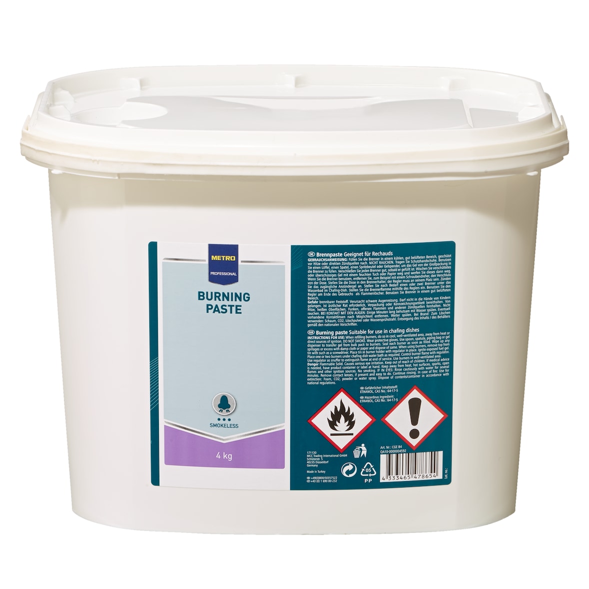 METRO PROFESSIONAL Brennpaste, Eimer 4 kg